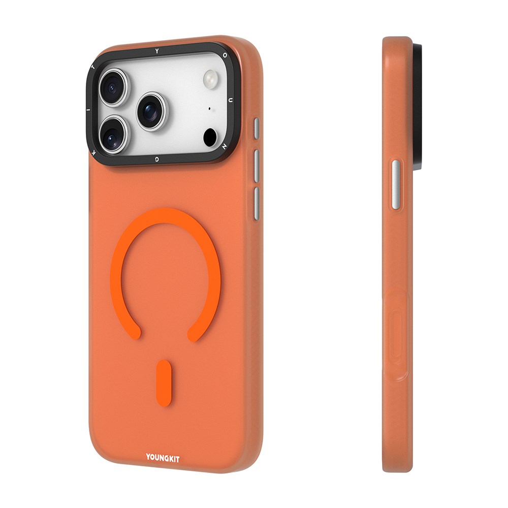 Apple iPhone 17 Pro Max Kılıf M-safe Şarj Özellikli Youngkit Hidden Sand Serisi Kapak