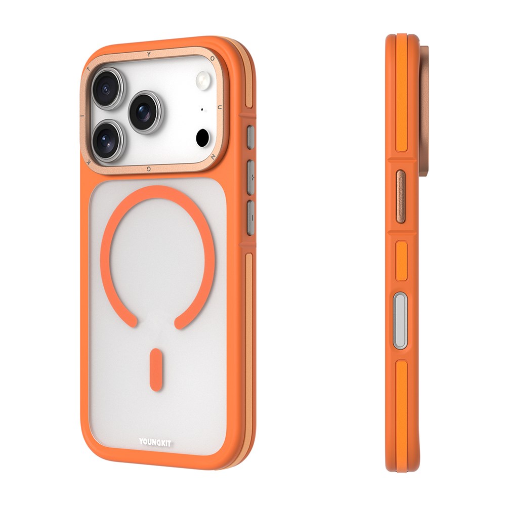 Apple iPhone 17 Pro Max Kılıf M-safe Şarj Özellikli Youngkit Rock Sand Serisi Kapak