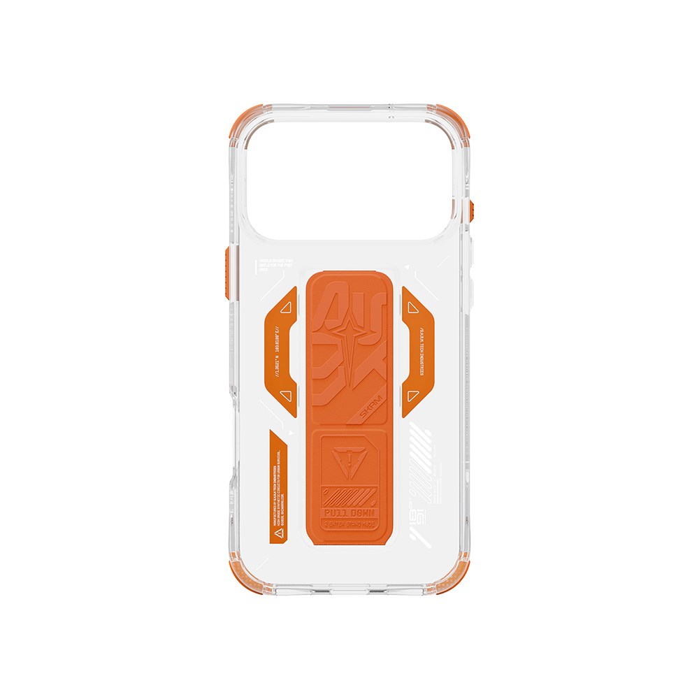 Apple iPhone 17 Pro Max Kılıf M-safe Şarj Özellikli Teknoloji Desenli Skinarma Helio Mag Charge Standlı Kapak