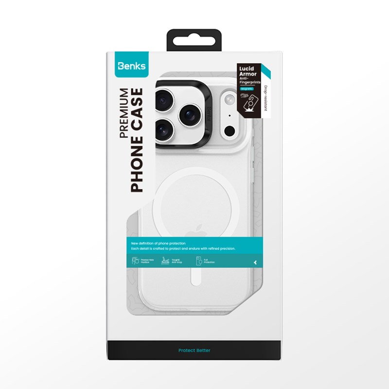 Apple iPhone 17 Pro Max Kılıf M-Safe Şarj Özellikli Benks C-Magnet Lucid Armor Kapak