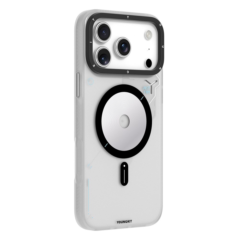 Apple iPhone 17 Pro Max Kılıf M-safe Şarj Özellikli Disk Desenli Youngkit Disc Battle Kapak