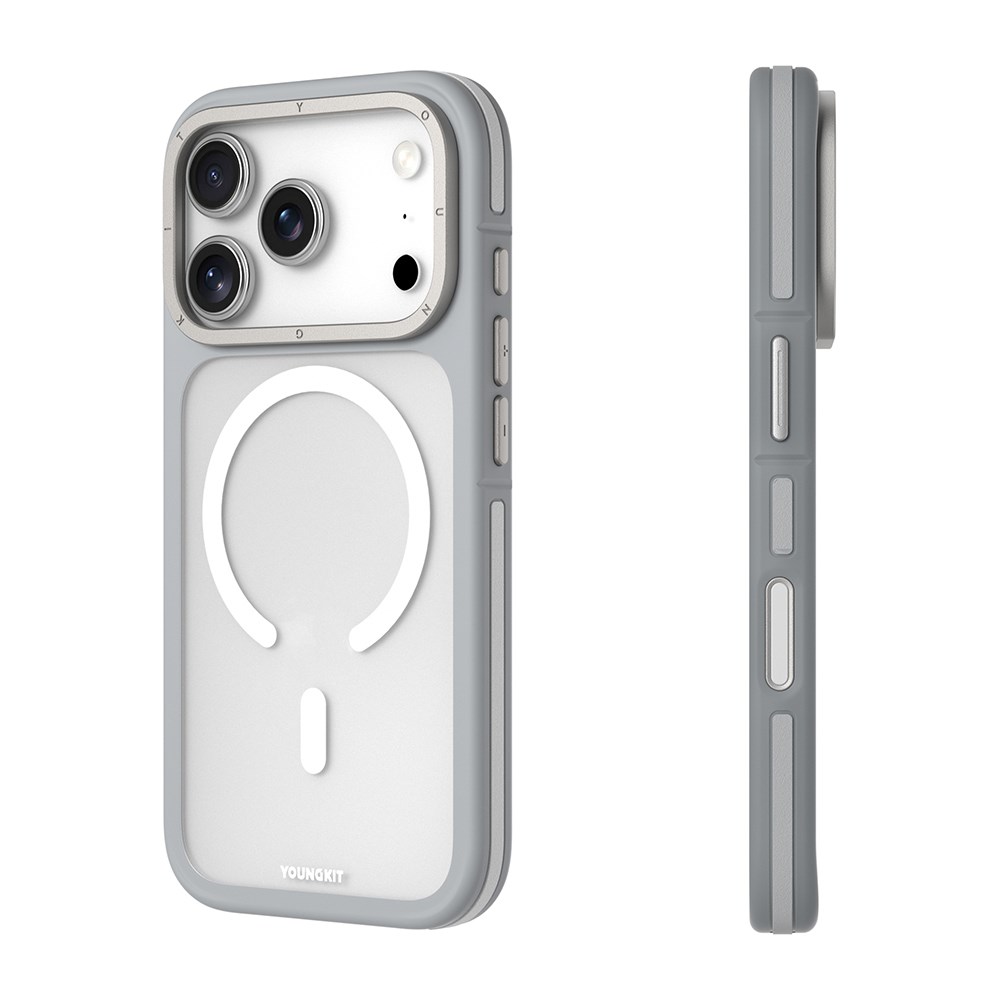 Apple iPhone 17 Pro Max Kılıf M-safe Şarj Özellikli Youngkit Rock Sand Serisi Kapak