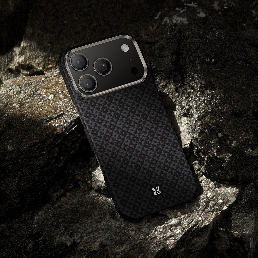 Apple iPhone 17 Pro Max Kılıf M-Safe Şarj Özellikli Benks ArmorAir ArmorGrid Serisi Kevlar Kapak