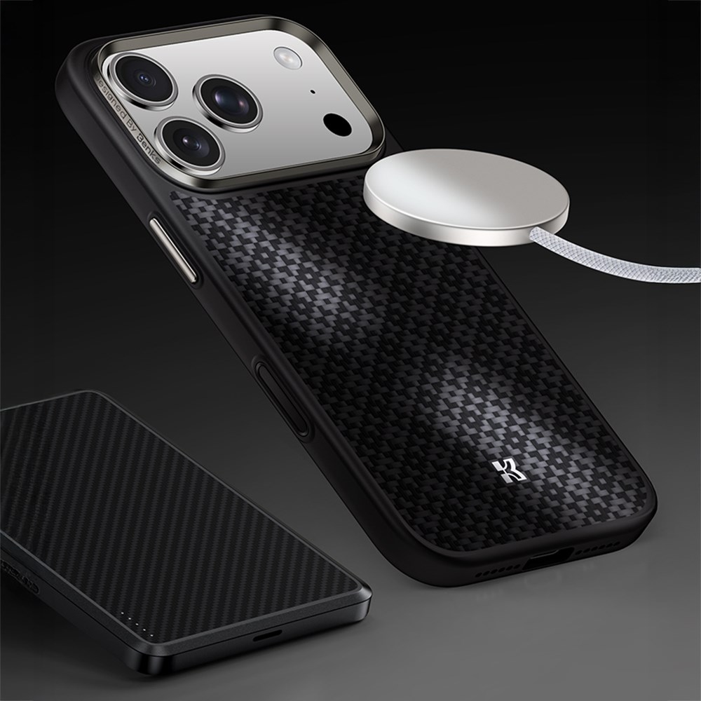 Apple iPhone 17 Pro Max Kılıf M-Safe Şarj Özellikli Benks ArmorPro ArmorGrid Serisi Kevlar Kapak