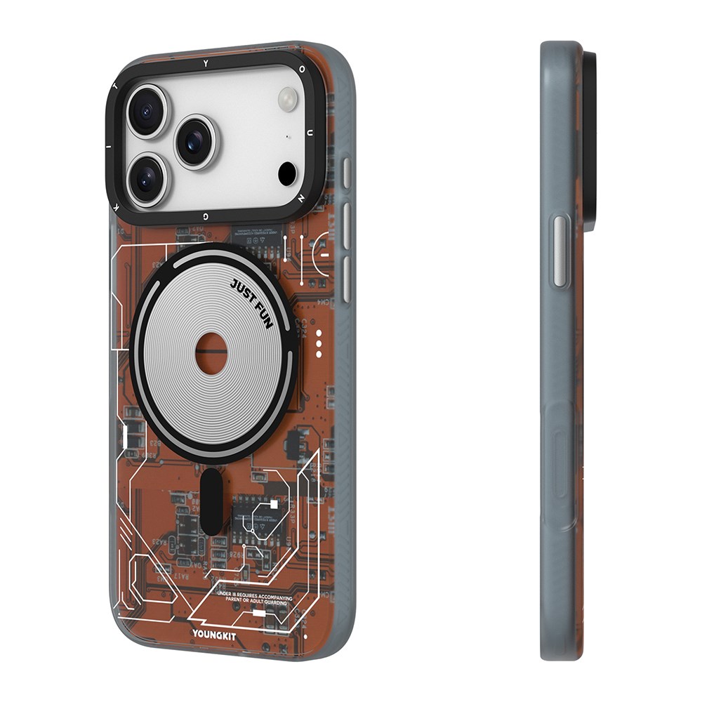 Apple iPhone 17 Pro Max Kılıf M-safe Şarj Özellikli Kamera Denetim Butonlu Youngkit Technology Serisi Kapak