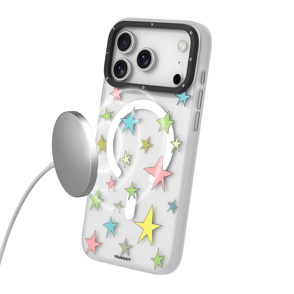 Apple iPhone 17 Pro Max Kılıf M-Safe Şarj Özellikli Airbagli Çift Katmanlı Youngkit Sweathart Serisi Kapak