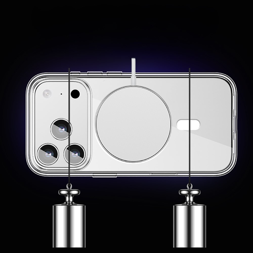 Apple iPhone 17 Pro Max Kılıf M-safe Şarj Özellikli Transparan Sert PC Wlons Pita Kapak