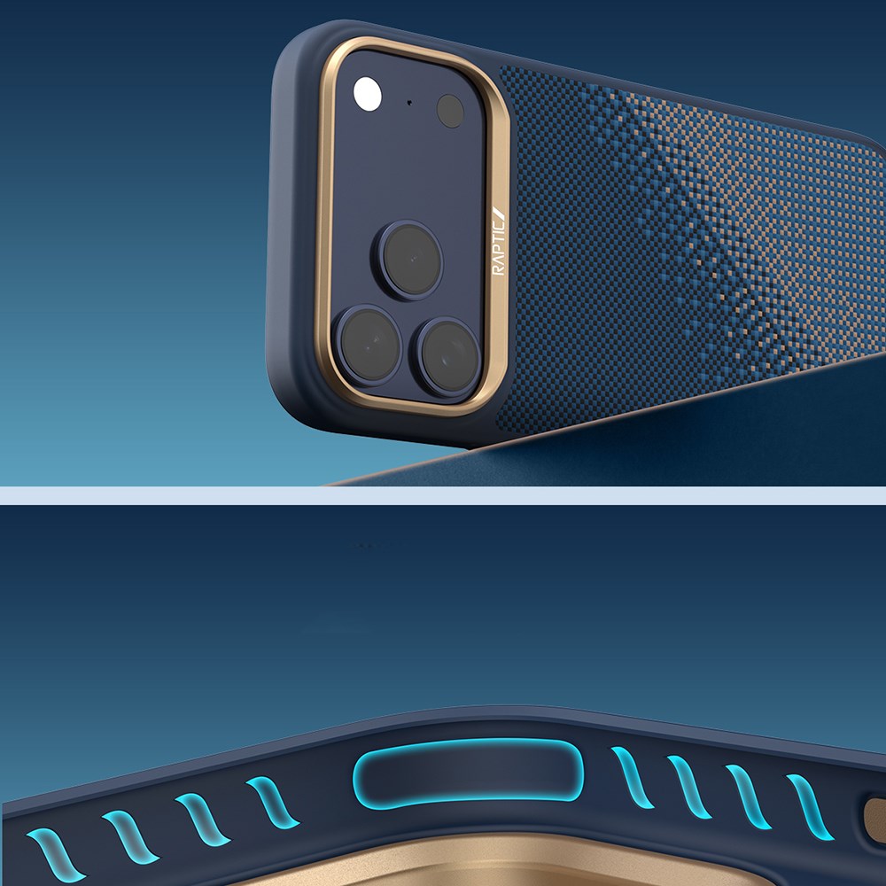 Apple iPhone 17 Pro Max Kılıf M-safe Şarj Özellikli Raptic Aramid Dual Serenity Serisi Kapak