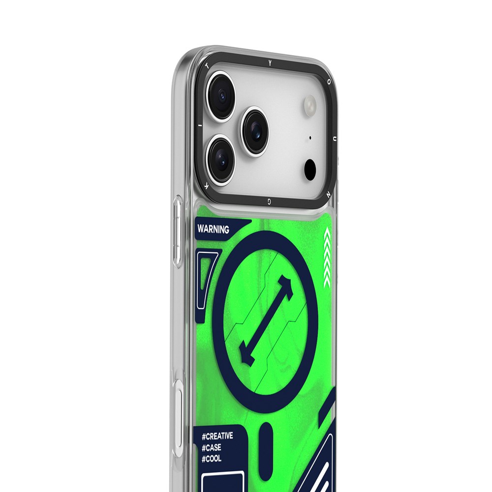 Apple iPhone 17 Pro Max Kılıf M-safe Şarj Özellikli Parlak Kumlu Sıvılı Tasarımlı Galaxy Fantasy Serisi Kapak