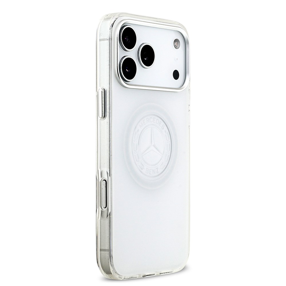 Apple iPhone 17 Pro Max Kılıf Mercedes Benz Orjinal Lisanslı M-safe Şarj Özellikli Buzlu PC Nostaljik Yıldız Dizayn Kapak