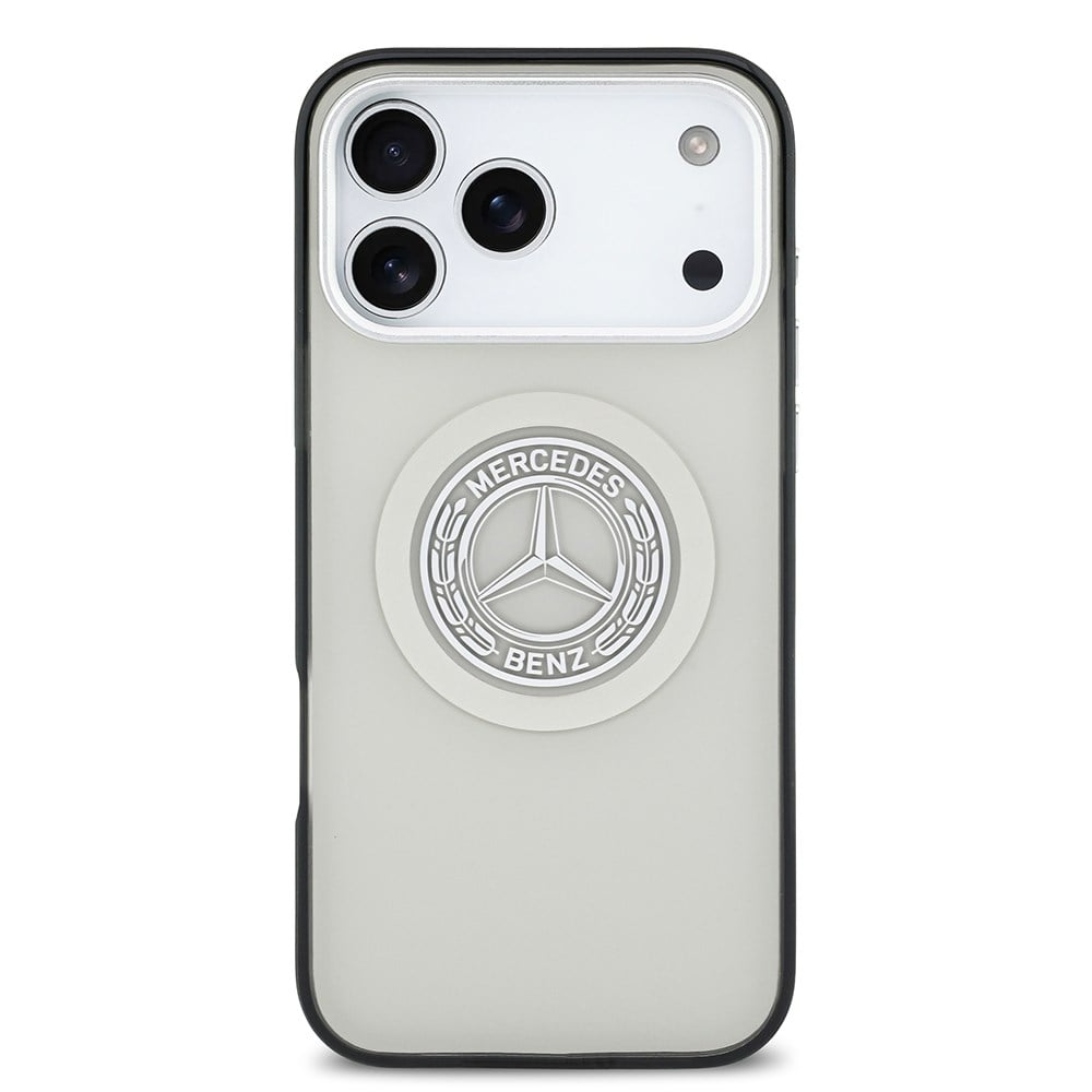 Apple iPhone 17 Pro Max Kılıf Mercedes Benz Orjinal Lisanslı M-safe Şarj Özellikli Çift Katmanlı PC Nostaljik Yıldız Dizayn Kapak