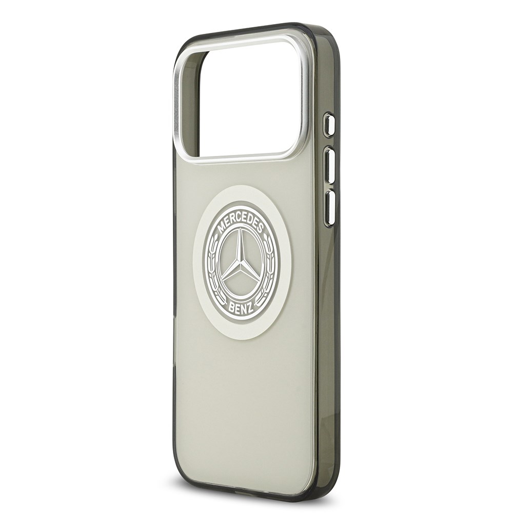 Apple iPhone 17 Pro Max Kılıf Mercedes Benz Orjinal Lisanslı M-safe Şarj Özellikli Çift Katmanlı PC Nostaljik Yıldız Dizayn Kapak