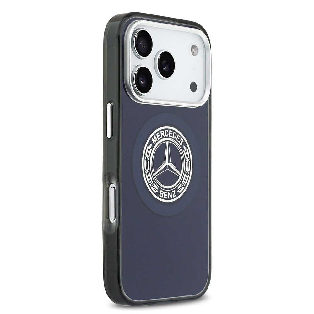 Apple iPhone 17 Pro Max Kılıf Mercedes Benz Orjinal Lisanslı M-safe Şarj Özellikli Çift Katmanlı PC Nostaljik Yıldız Dizayn Kapak