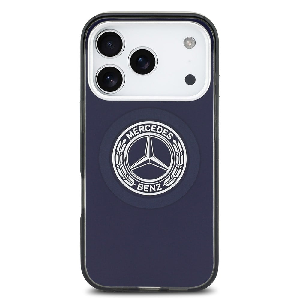 Apple iPhone 17 Pro Max Kılıf Mercedes Benz Orjinal Lisanslı M-safe Şarj Özellikli Çift Katmanlı PC Nostaljik Yıldız Dizayn Kapak