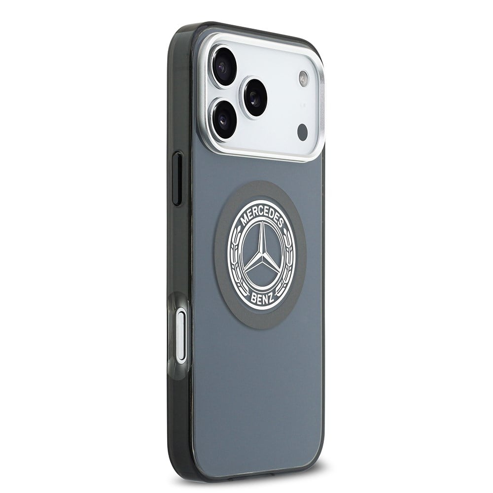 Apple iPhone 17 Pro Max Kılıf Mercedes Benz Orjinal Lisanslı M-safe Şarj Özellikli Çift Katmanlı PC Nostaljik Yıldız Dizayn Kapak