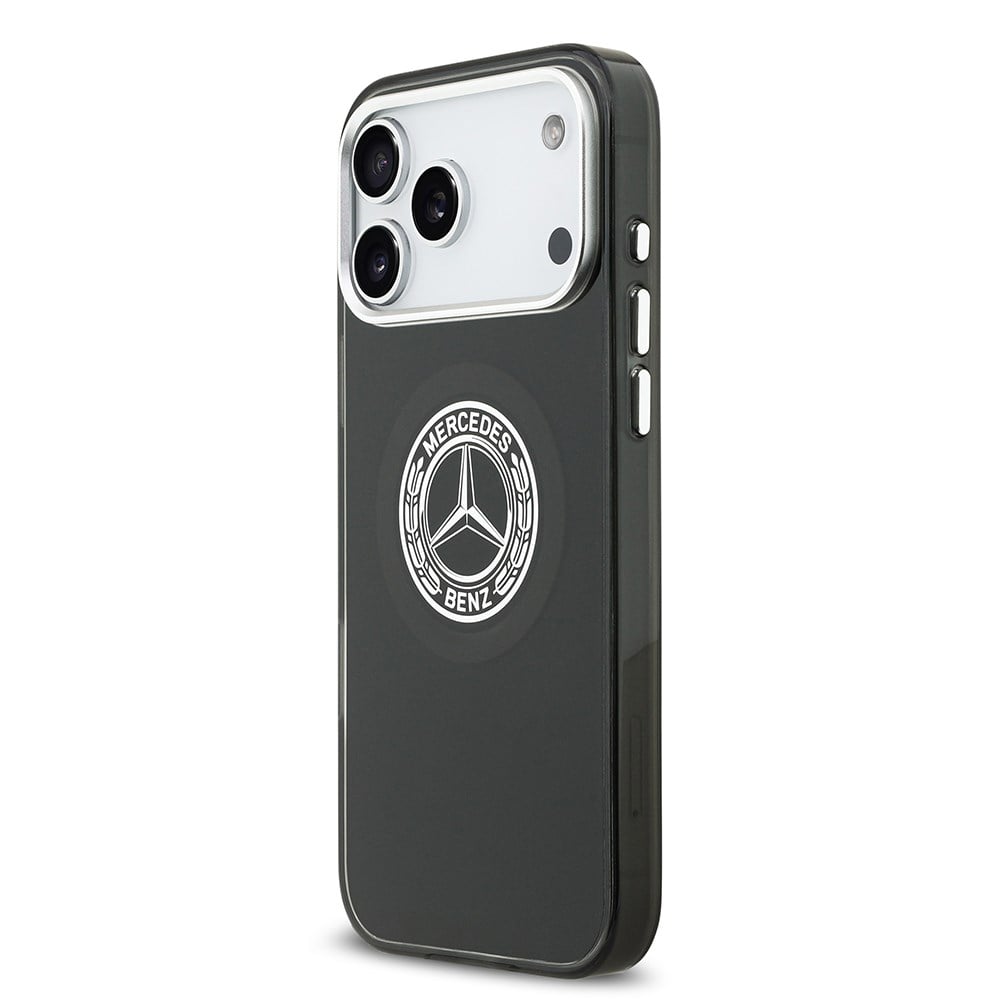 Apple iPhone 17 Pro Max Kılıf Mercedes Benz Orjinal Lisanslı M-safe Şarj Özellikli Çift Katmanlı PC Nostaljik Yıldız Dizayn Kapak
