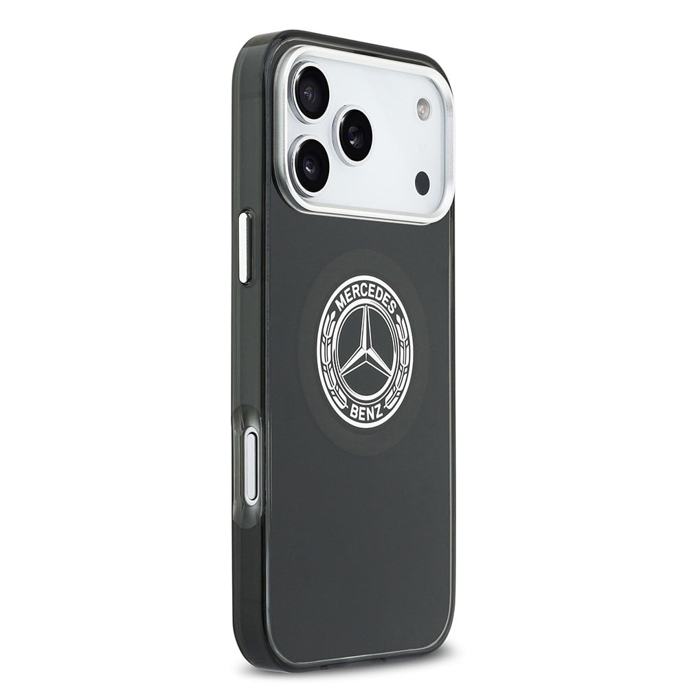Apple iPhone 17 Pro Max Kılıf Mercedes Benz Orjinal Lisanslı M-safe Şarj Özellikli Çift Katmanlı PC Nostaljik Yıldız Dizayn Kapak