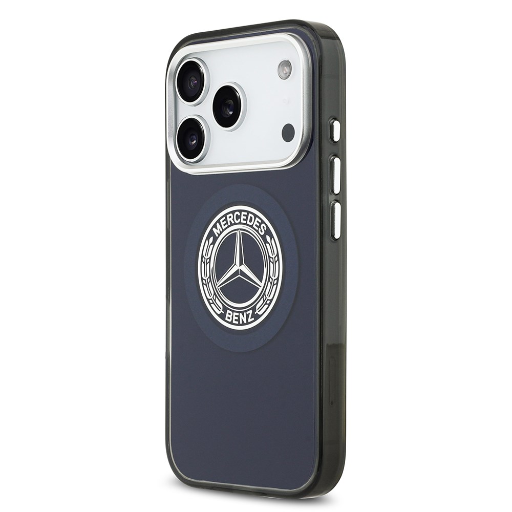 Apple iPhone 17 Pro Max Kılıf Mercedes Benz Orjinal Lisanslı M-safe Şarj Özellikli Çift Katmanlı PC Nostaljik Yıldız Dizayn Kapak