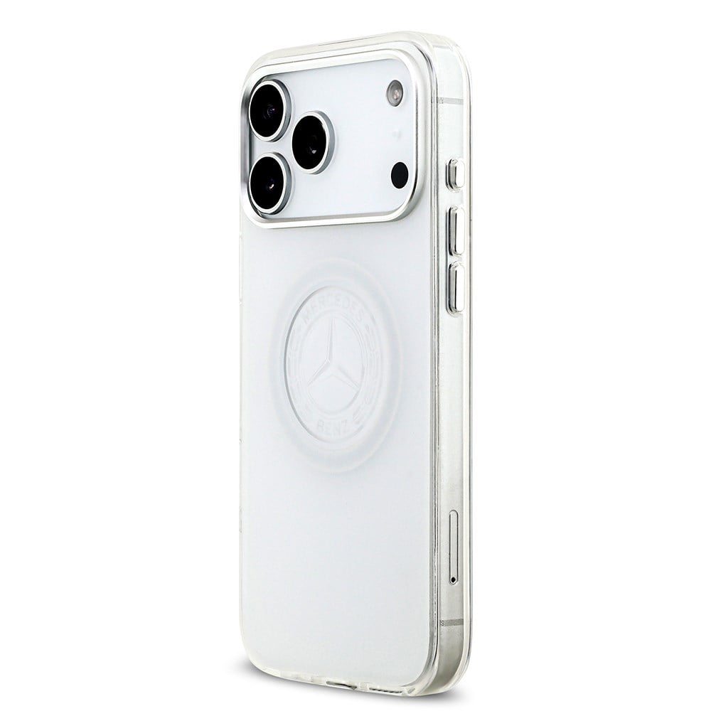 Apple iPhone 17 Pro Max Kılıf Mercedes Benz Orjinal Lisanslı M-safe Şarj Özellikli Buzlu PC Nostaljik Yıldız Dizayn Kapak