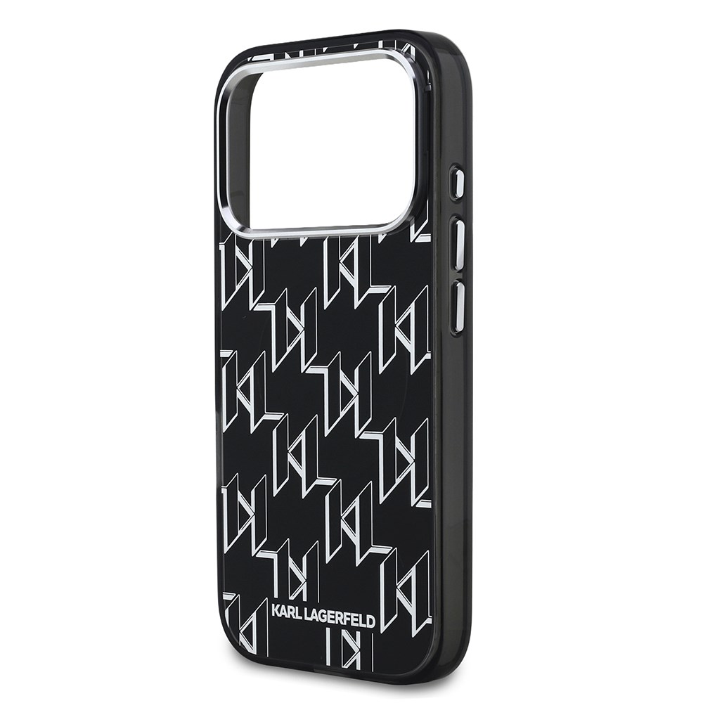 Apple iPhone 17 Pro Max Kılıf Orjinal Lisanslı M-safe Şarj Özellikli Karl Lagerfeld IML Baskılı Monogram Dizayn Kapak