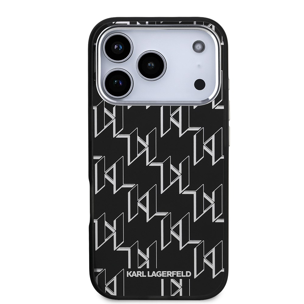 Apple iPhone 17 Pro Max Kılıf Orjinal Lisanslı M-safe Şarj Özellikli Karl Lagerfeld IML Baskılı Monogram Dizayn Kapak