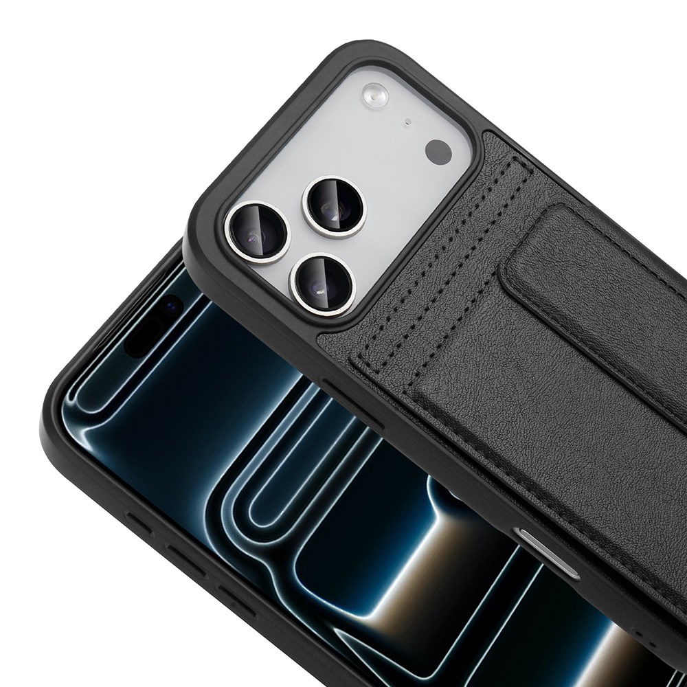 Apple iPhone 17 Pro Max Kılıf PU Deri Kartlıklı Zore Sevilla Kapak