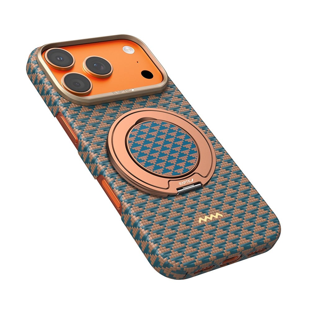 Apple iPhone 17 Pro Max Kılıf Raptic 2in1 Bundle Kit Aramid Skin Destiny Serisi Stand ve Kapak
