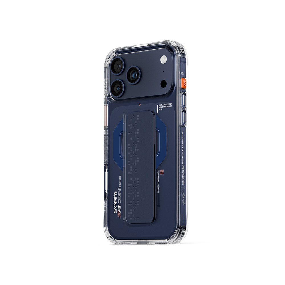 Apple iPhone 17 Pro Max Kılıf Skinarma M-Safe Şarj Özellikli Airbag Tasarımlı Standlı Haxa Kapak