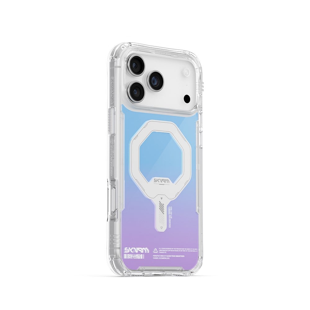 Apple iPhone 17 Pro Max Kılıf Skinarma M-Safe Şarj Özellikli IML Baskılı Holografik MYST Kapak