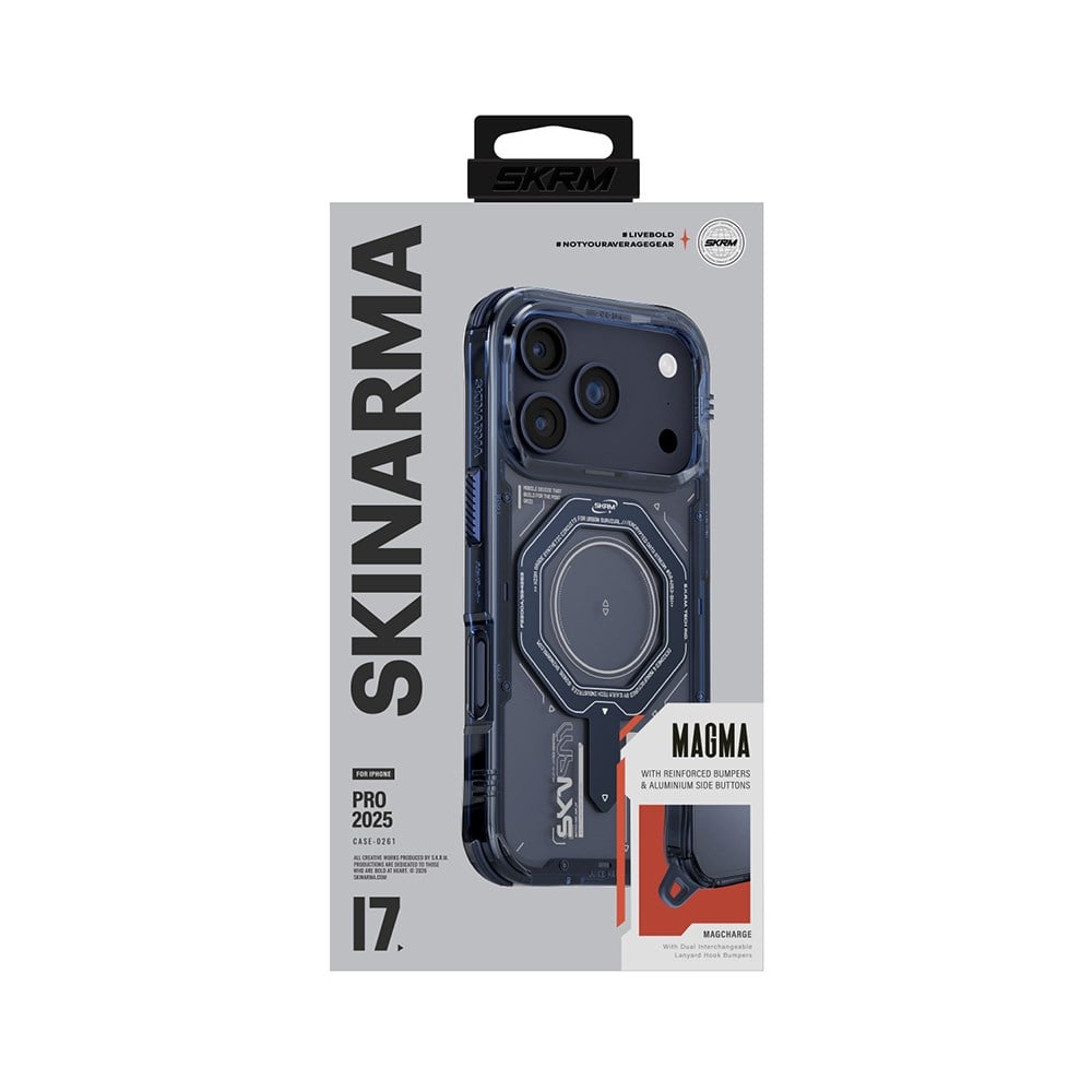 Apple iPhone 17 Pro Max Kılıf SkinArma M-safe Şarj Özellikli Airbag Tasarımlı Magma Kapak