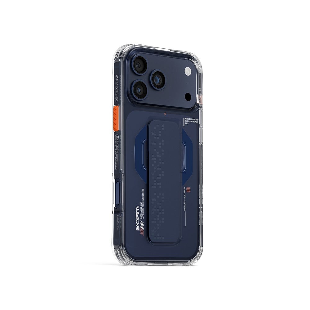 Apple iPhone 17 Pro Max Kılıf Skinarma M-Safe Şarj Özellikli Airbag Tasarımlı Standlı Haxa Kapak