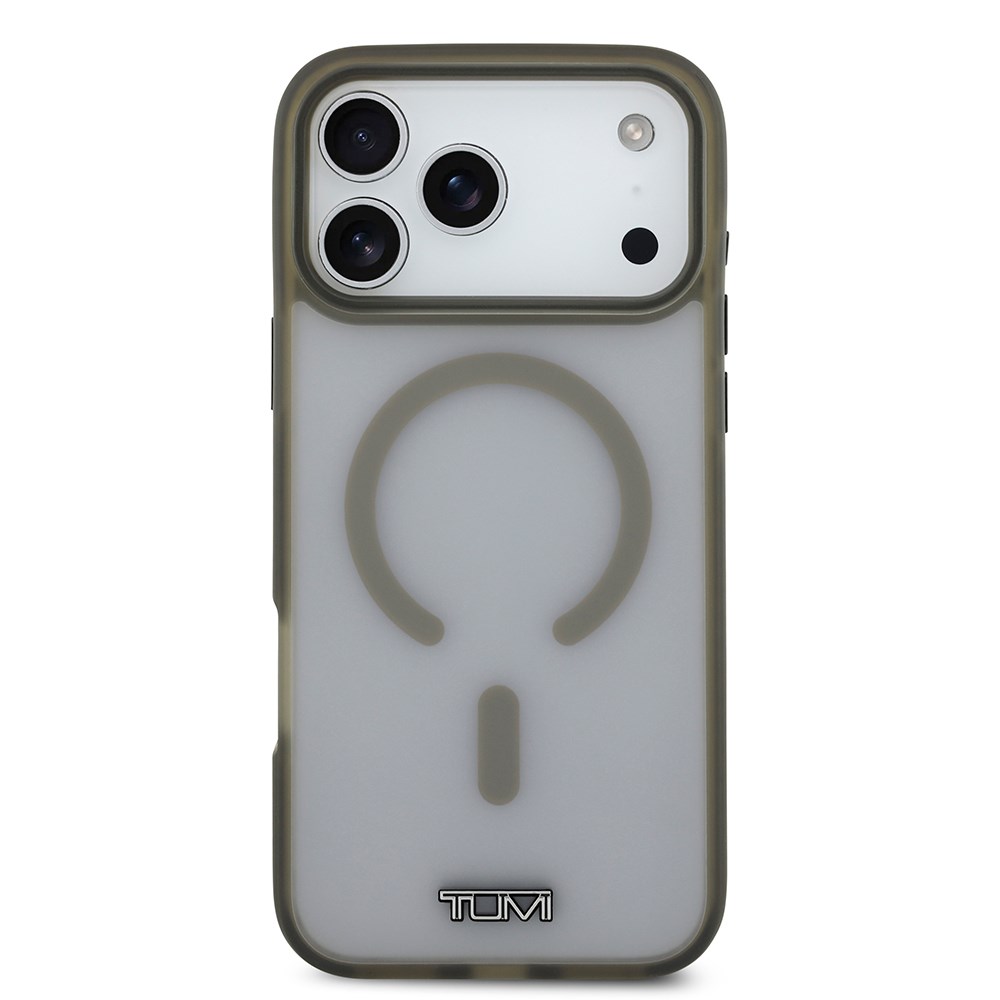 Apple iPhone 17 Pro Max Kılıf TUMI Orjinal Lisanslı M-safe Şarj Özellikli Buzlu Transparan Kapak
