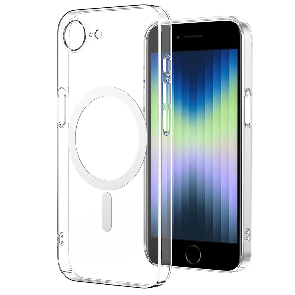 Apple iPhone 17E Kamera Korumalı M-Safe Şarj Özellikli Şeffaf Zore London Sert PC Kapak