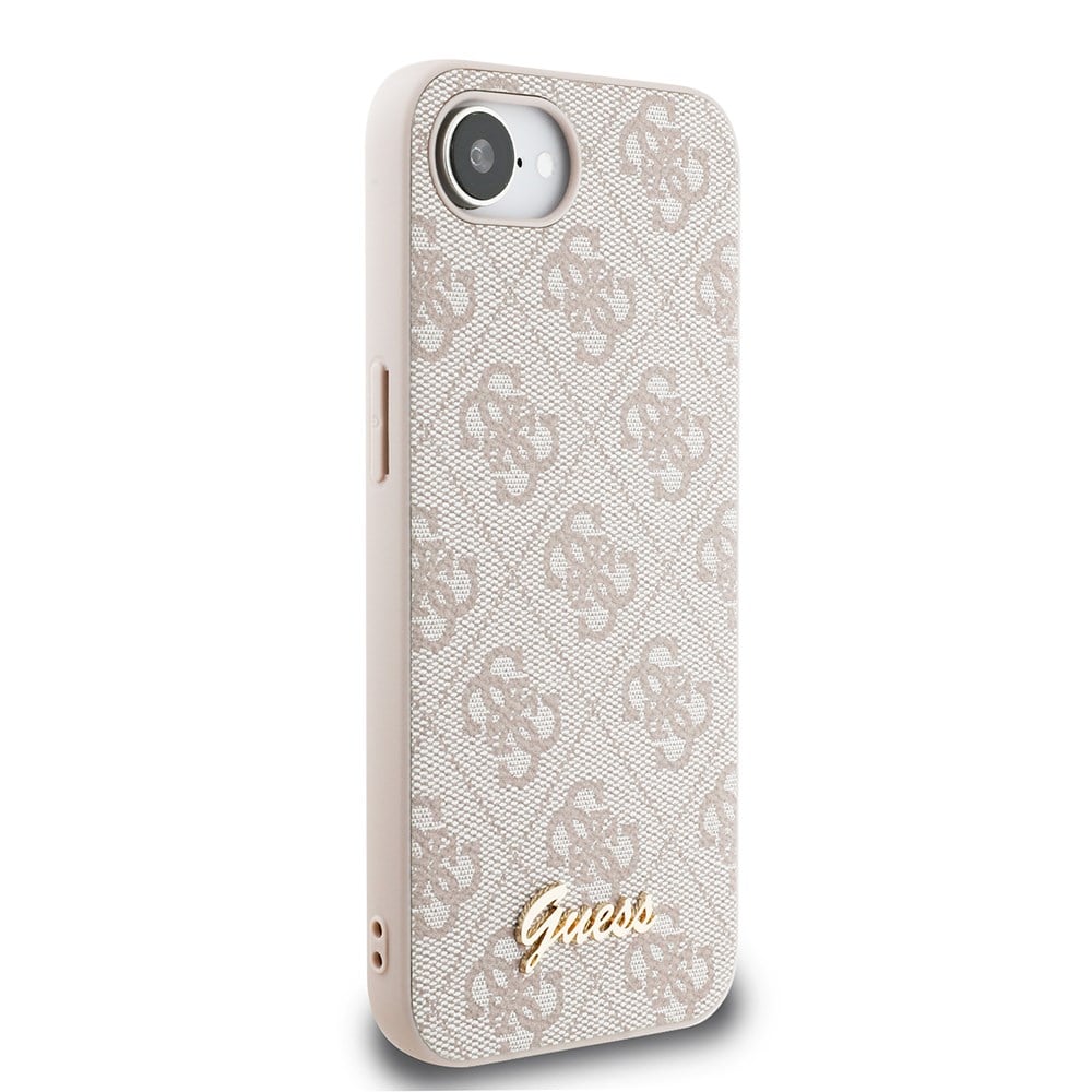 Apple iPhone 17E Kılıf Guess Orjinal Lisanslı 4G Desenli Script Metal Logolu Kapak