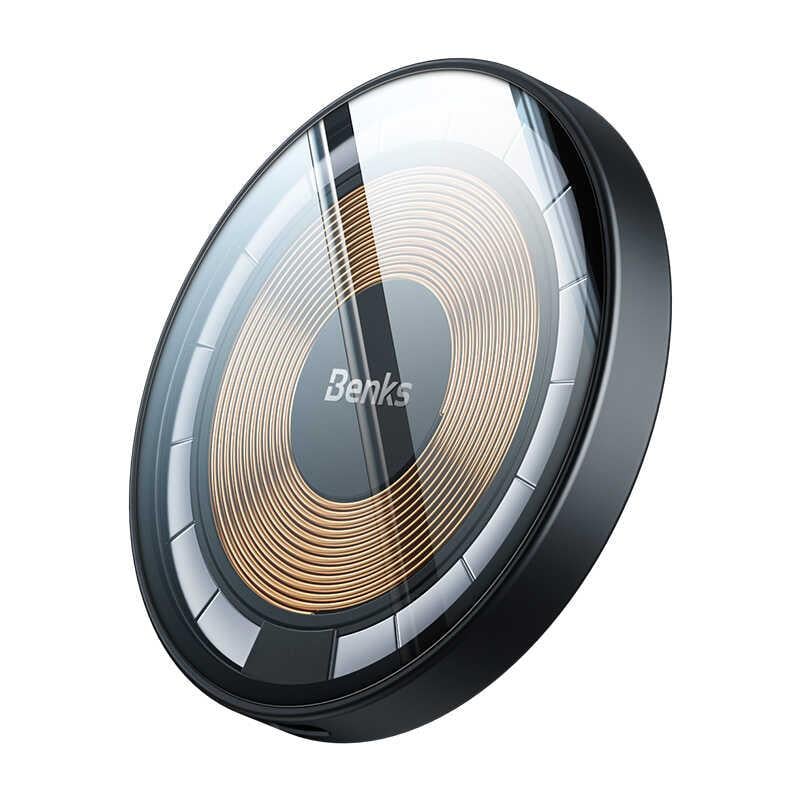 Benks W09 Şeffaf Görünümlü M-safe Wireless Şarj Aleti