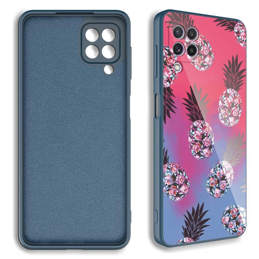 Galaxy A22 4G Kılıf Kamera Korumalı Desenli Sert Silikon Zore Epoksi Kapak
