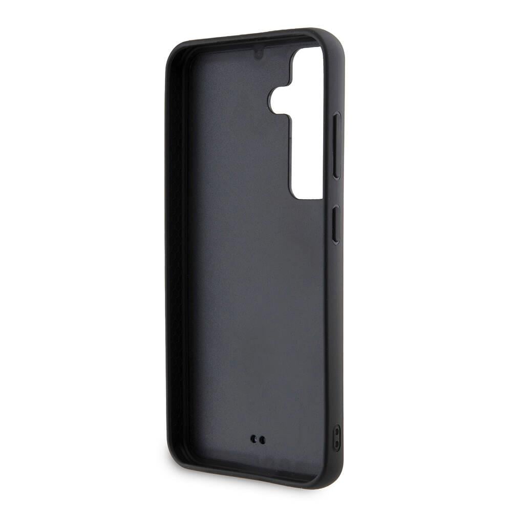 Galaxy S24 Kılıf Karl Lagerfeld Taşlı Metal Logo Orjinal Lisanslı Kapak