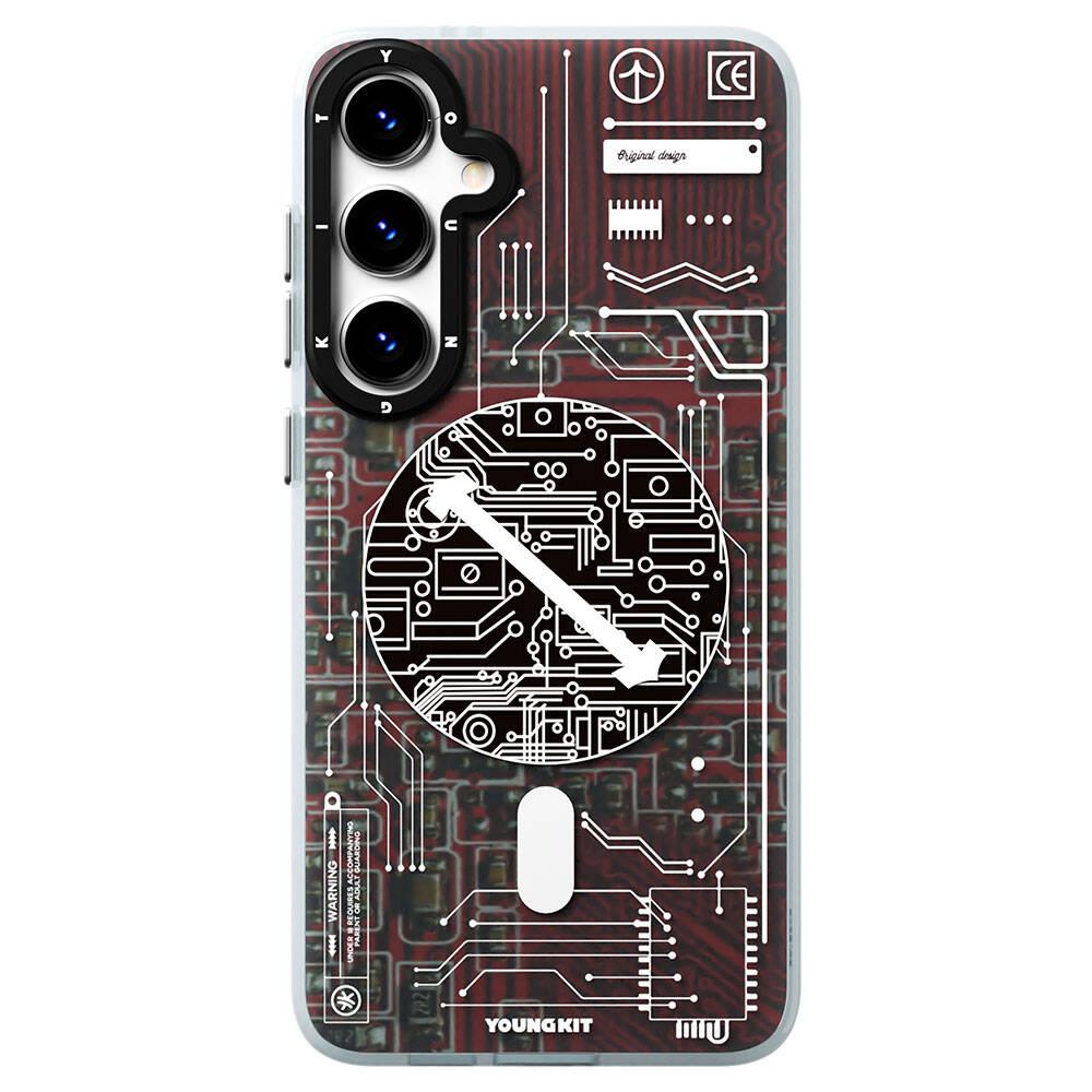 Galaxy S24 Kılıf M-safe Şarj Özellikli YoungKit Technology Serisi Kapak