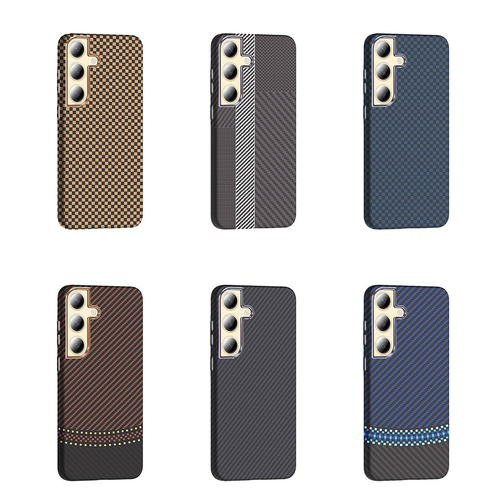 Galaxy S24 Plus Kılıf M-safe Şarj Özellikli Karbon Fiber Görünümlü Zore Gros Kapak