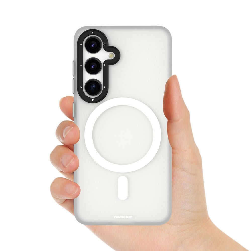 Galaxy S24 Plus Kılıf M-safe Şarj Özellikli Youngkit Hidden Sand Serisi Kapak