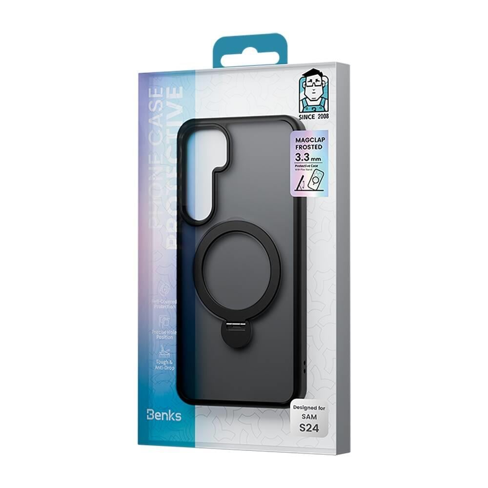 Galaxy S24 Plus Kılıf M-safe Şarj Özellikli Benks Standlı Mist Protective Kapak