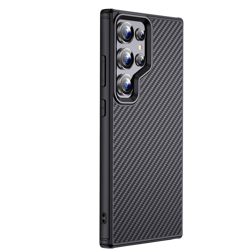 Galaxy S24 Ultra Kılıf Aramid Karbon Fiber M-safe Özellikli Wlons Radison Kapak