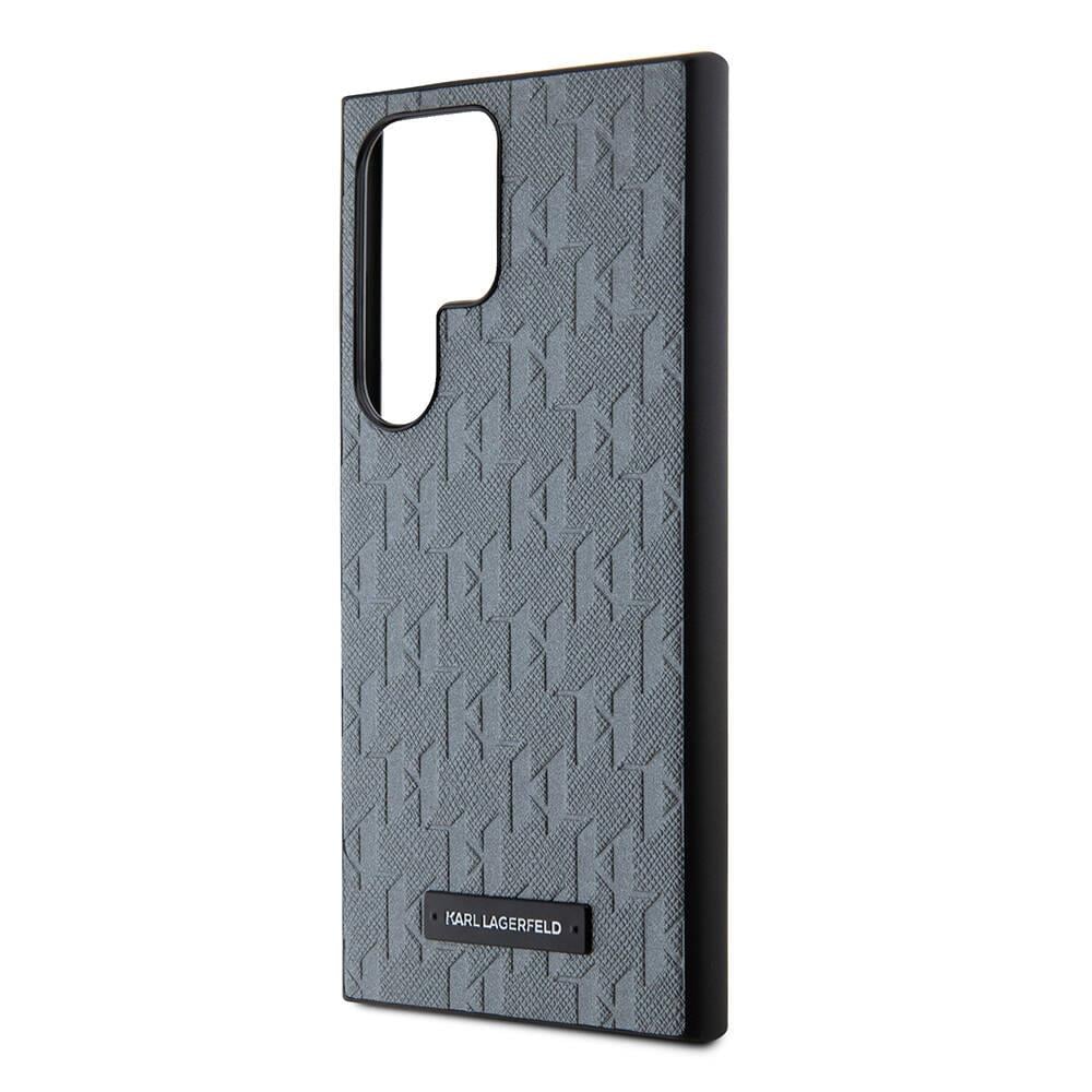 Galaxy S24 Ultra Kılıf Karl Lagerfeld Orjinal Lisanslı Saffiano Monogram Metal Logo Kapak