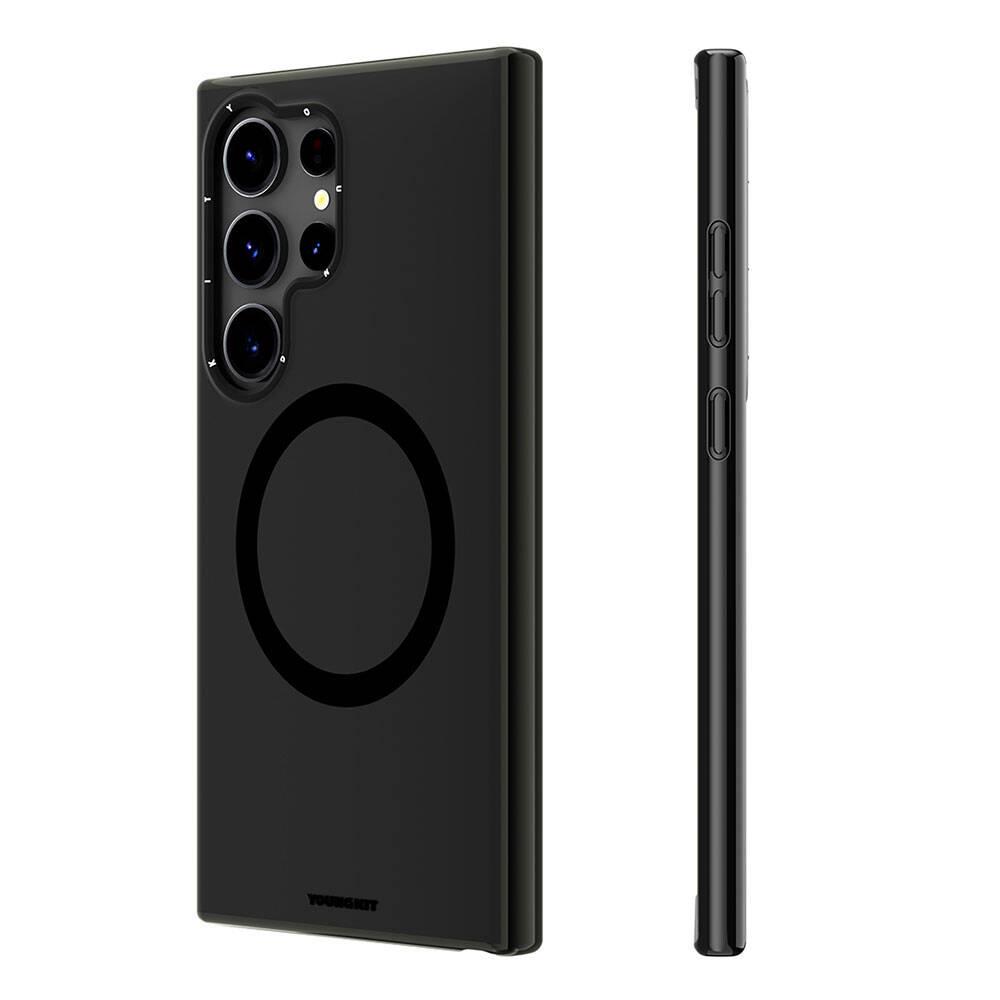 Galaxy S24 Ultra Kılıf M-safe Şarj Özellikli Çizilmeye Ve Aşınmaya Dayanıklı Youngkit Velvet Serisi Kapak