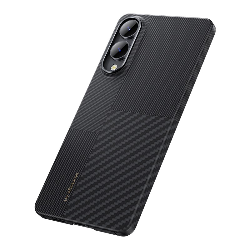 Galaxy S25 Edge Kılıf M-safe Şarj Özellikli Karbon Fiber Benks Montage ArmorAir Kevlar Kapak