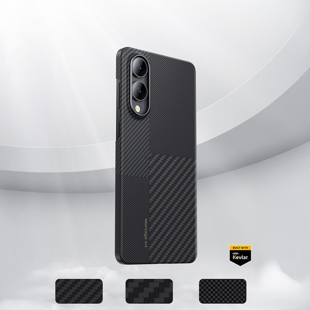 Galaxy S25 Edge Kılıf M-safe Şarj Özellikli Karbon Fiber Benks Montage ArmorAir Kevlar Kapak