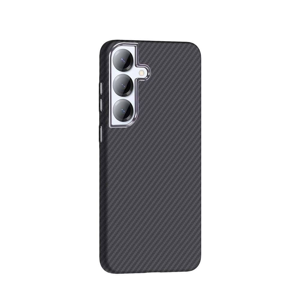 Galaxy S25 Plus Kılıf M-safe Şarj Özellikli Karbon Fiber Görünümlü Zore Gros Kapak