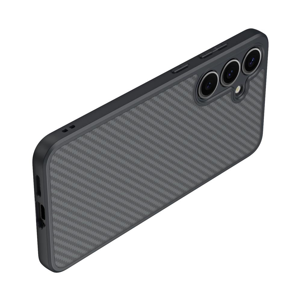Galaxy S25 Plus Kılıf M-safe Şarj Özellikli Karbon Fiber Tasarımlı Zore Elnino Kapak