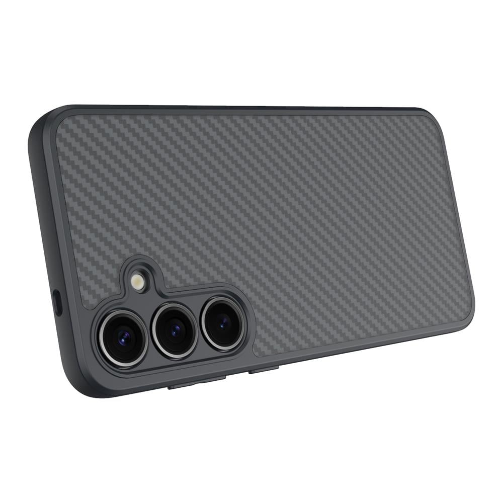 Galaxy S25 Plus Kılıf M-safe Şarj Özellikli Karbon Fiber Tasarımlı Zore Elnino Kapak