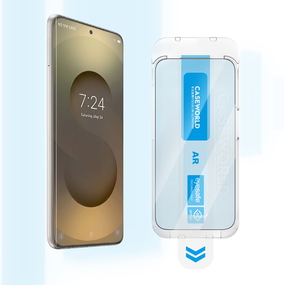 Galaxy S26 Plus CaseWorld Applicator Serisi 2.5D Eyesafe Mavi Işık Teknolojili 0.25mm Temperli Cam Ekran Koruyucu+ Uygulama Aparatı